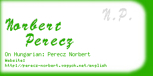 norbert perecz business card